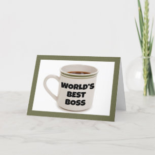 Cartes Pour Fêtes Annuelles Joyeux Boss Day World's Best Boss Coffee Mug