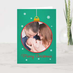 Cartes Pour Fêtes Annuelles Joyeux cadeau de Noël sur l'ornement du cadre d'im
