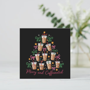 Cartes Pour Fêtes Annuelles Joyeux & Caféiné Noël Coquette Café Latte