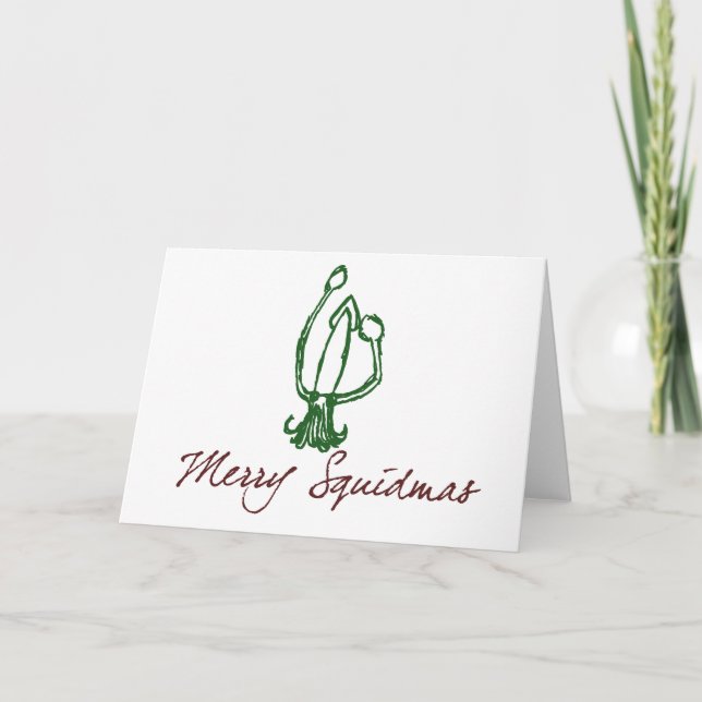 Cartes Pour Fêtes Annuelles Joyeux calamars (Devant)