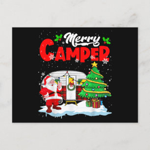 Cartes Pour Fêtes Annuelles Joyeux Camper Noël Père Noël Camper Camper Camping
