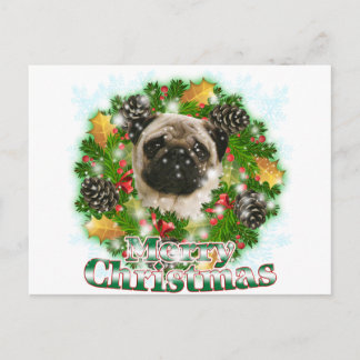 Cartes Pour Fêtes Annuelles Joyeux Carlin de Noël