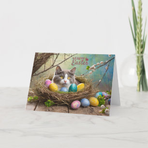 Cartes Pour Fêtes Annuelles Joyeux chat de Pâques