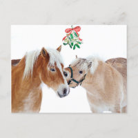 Joyeux Cheval de Noël Mistletoe Equine Cute Ponts