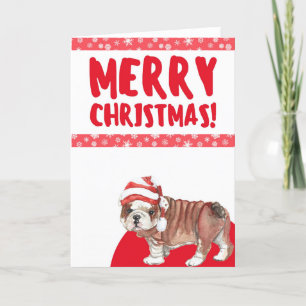 Cartes Pour Fêtes Annuelles Joyeux chien de Noël mignon