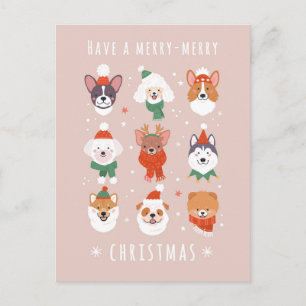 Cartes Pour Fêtes Annuelles Joyeux Chiens de Noël