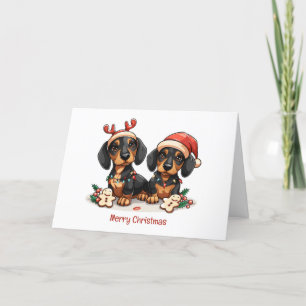Cartes Pour Fêtes Annuelles Joyeux Chiens de Noël