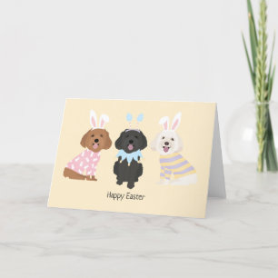Cartes Pour Fêtes Annuelles Joyeux Chiens de Pâques