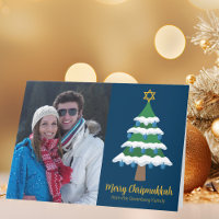 Joyeux Chrismukkah Famille juive Photo de Noël