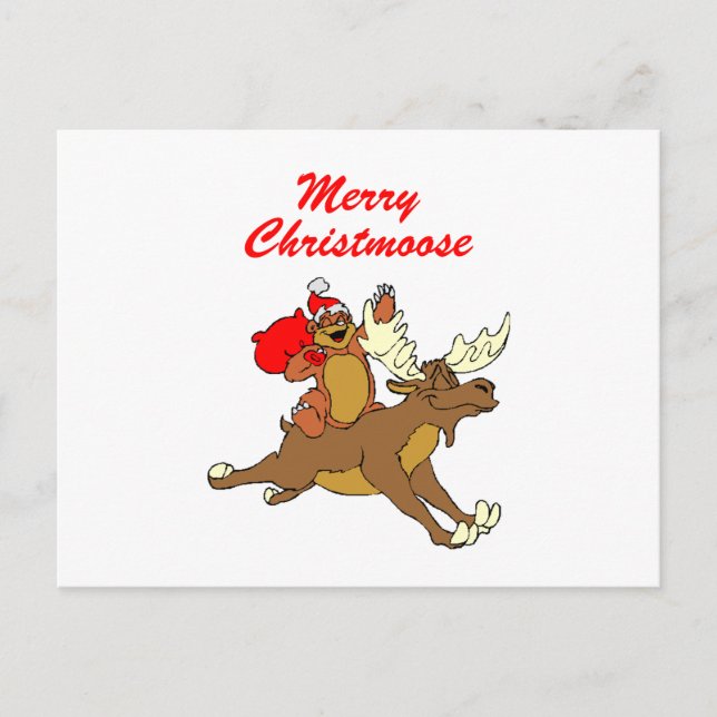 Cartes Pour Fêtes Annuelles Joyeux Christmoose (Devant)