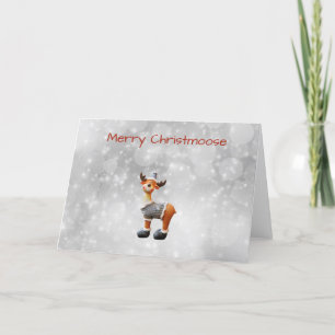 Cartes Pour Fêtes Annuelles Joyeux Christmoose portant un casquette