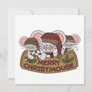 Cartes Pour Fêtes Annuelles Joyeux Christmouse