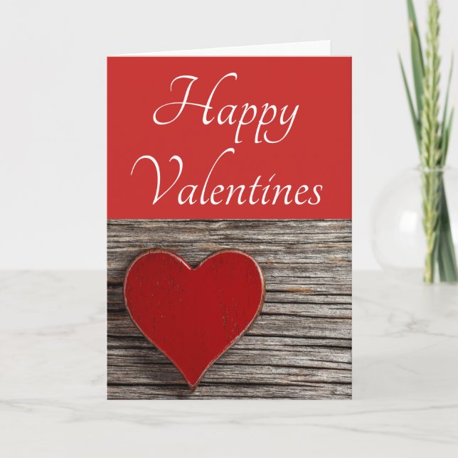 Cartes Pour Fêtes Annuelles Joyeux Coeur Valentines (Devant)