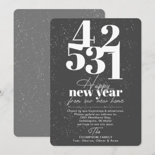 Cartes Pour Fêtes Annuelles Joyeux Compte à rebours gris du Nouvel An Faire-pa