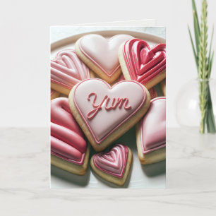 Cartes Pour Fêtes Annuelles Joyeux cookies en forme de coeur pour la Saint-Val