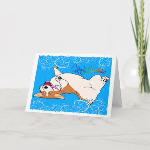 Cartes Pour Fêtes Annuelles Joyeux Corgi de Noël