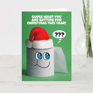 Cartes Pour Fêtes Annuelles Joyeux Coronavirus de Noël Papier toilette pandémi