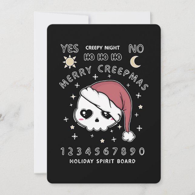 Cartes Pour Fêtes Annuelles Joyeux Creepsmas Spiritueux Board (Devant)