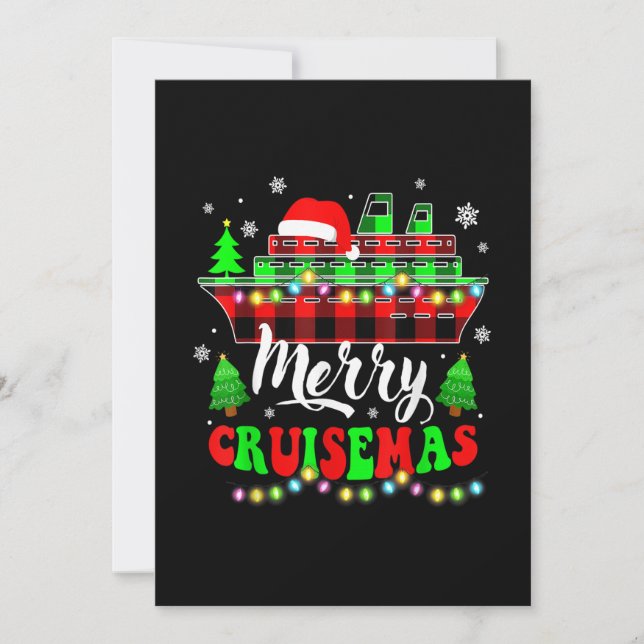 Cartes Pour Fêtes Annuelles Joyeux Cruisemas Cruisemas Amoureux de Santa Hat P (Devant)