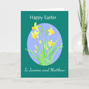 Cartes Pour Fêtes Annuelles Joyeux Daffodiles sur mesure avant Pâques