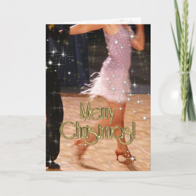 Cartes Pour Fêtes Annuelles Joyeux danseurs de Noël PERSONNALISÉS (Devant)