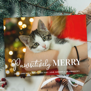Cartes Pour Fêtes Annuelles Joyeux de manière péjorative Personnalisé chat ani