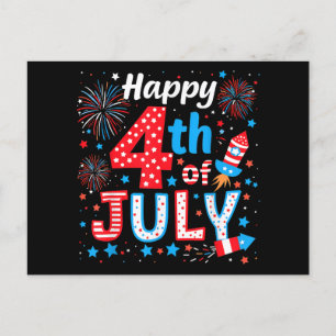 Cartes Pour Fêtes Annuelles Joyeux drapeau américain 4 juillet patriotique USA