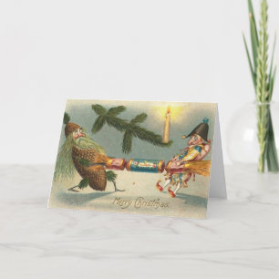 Cartes Pour Fêtes Annuelles Joyeux elfes de Noël jouant