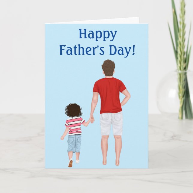 Cartes Pour Fêtes Annuelles Joyeux enfant personnalisé Fête des pères (Devant)