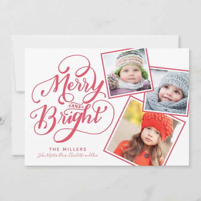 Cartes Pour Fêtes Annuelles Joyeux et beaux clichés de Noël (Devant)