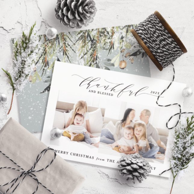 Cartes Pour Fêtes Annuelles Joyeux et béni Noël de la photo (Créateur téléchargé)
