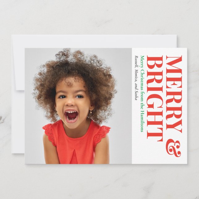 Cartes Pour Fêtes Annuelles Joyeux et brillant Happy Holiday Photo (Devant)