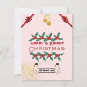 Cartes Pour Fêtes Annuelles Joyeux et brillant Noël 2023