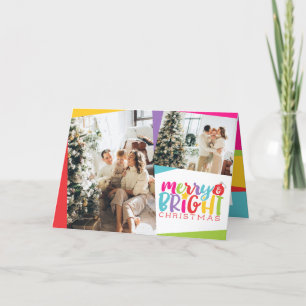 Cartes Pour Fêtes Annuelles Joyeux et brillant Noël coloré mignon