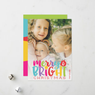Cartes Pour Fêtes Annuelles Joyeux et brillant Noël coloré mignon