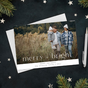 Cartes Pour Fêtes Annuelles Joyeux et brillant Russe Photo de Noël