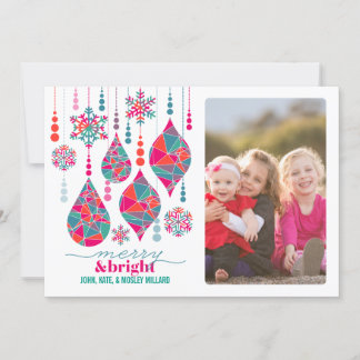 Cartes Pour Fêtes Annuelles Joyeux et brillants ornements