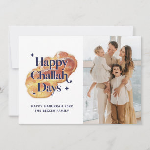 Cartes Pour Fêtes Annuelles Joyeux et heureux jours de Challah Hanukkah Photo 