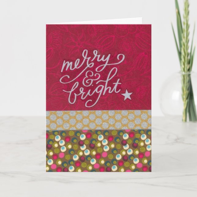 Cartes Pour Fêtes Annuelles Joyeux et lumineux (Devant)