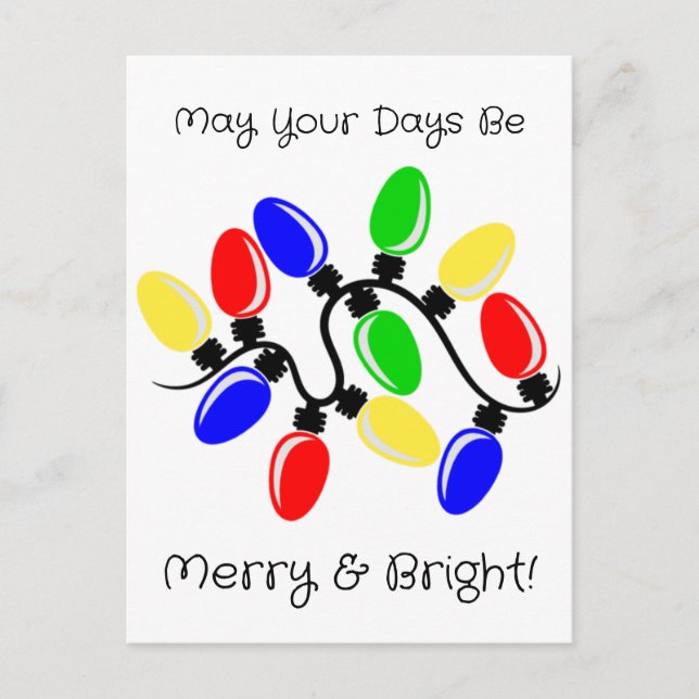Cartes Pour Fêtes Annuelles Joyeux et lumineux (Devant)