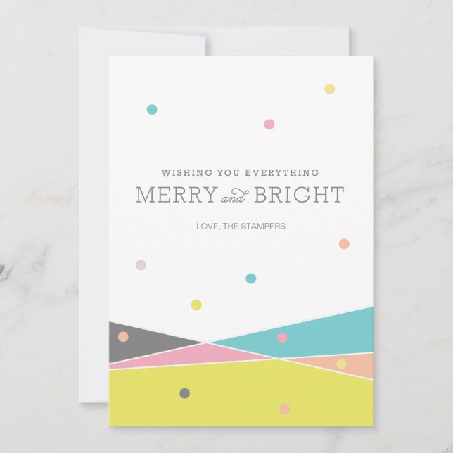 Cartes Pour Fêtes Annuelles Joyeux et lumineux (Devant)
