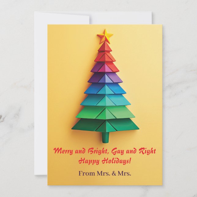 Cartes Pour Fêtes Annuelles Joyeux et lumineux, gay et droit - Joyeuses fêtes  (Devant)
