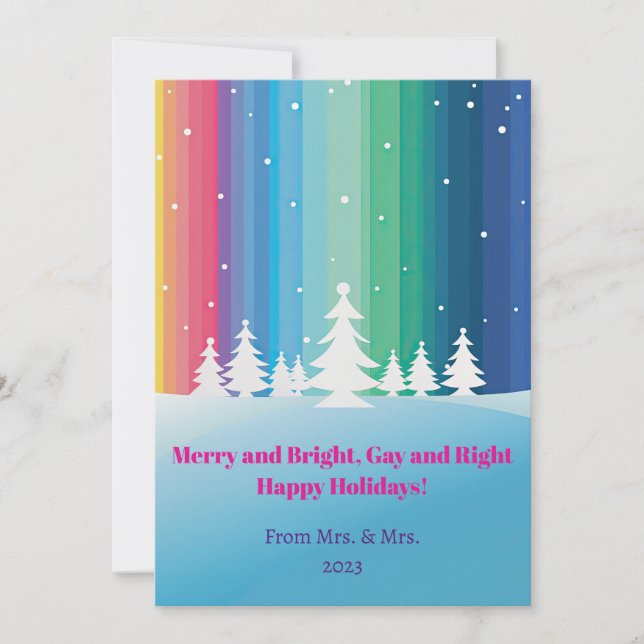 Cartes Pour Fêtes Annuelles Joyeux et lumineux, gay et droit - Joyeuses fêtes  (Devant)