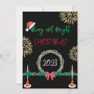 Cartes Pour Fêtes Annuelles Joyeux et lumineux Noël 2023 fun