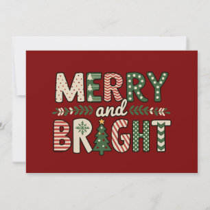 Cartes Pour Fêtes Annuelles Joyeux et lumineux Noël drôle flocon de neige de f
