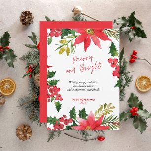 Cartes Pour Fêtes Annuelles Joyeux et lumineux script moderne