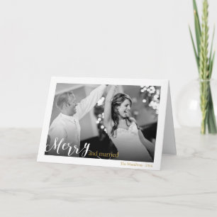 Cartes Pour Fêtes Annuelles Joyeux et marié Noël de nouveaux mariés de