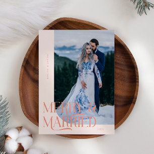 Cartes Pour Fêtes Annuelles Joyeux et marié Noël Nouvelle Pêche Photo
