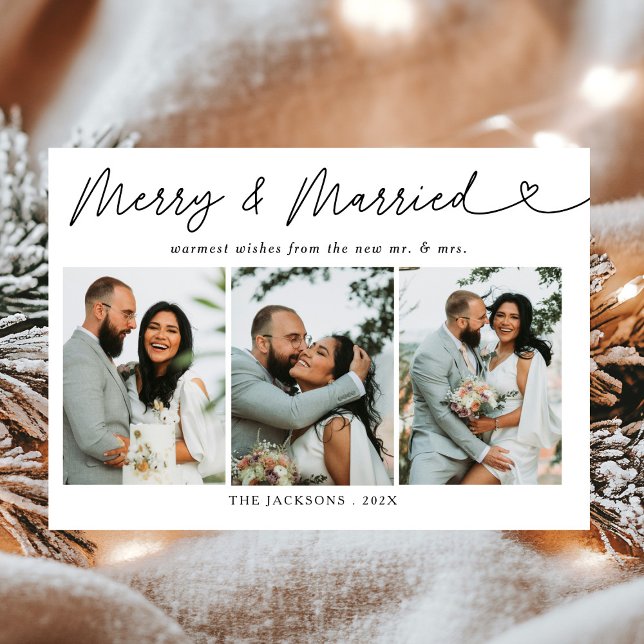 Cartes Pour Fêtes Annuelles Joyeux et marié photo de Noël H (Créateur téléchargé)