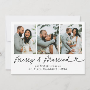 Cartes Pour Fêtes Annuelles Joyeux et marié photo Noël